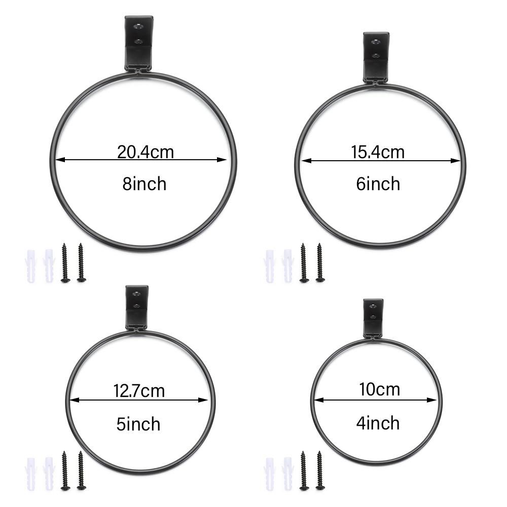 Wall Mounting Flower Pot Holder Ring Planter Stand for Potted Planters Support Rack for Outdoors Decor Railing Office Garden Pot