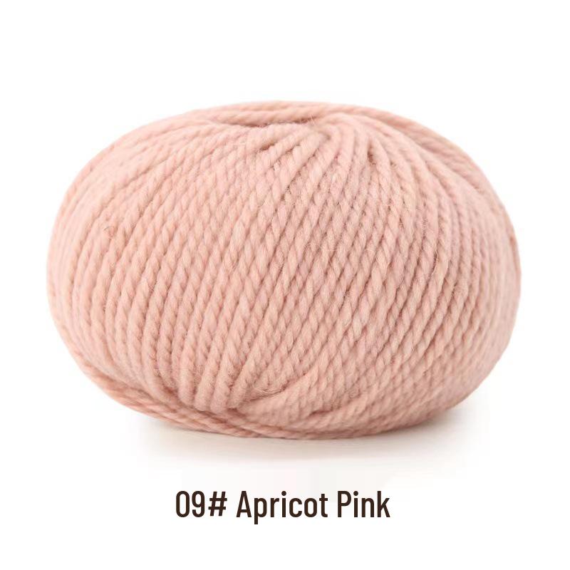 Yak Down 3-Strand Wool Yarn for Hand-Knitted Medium-Thick Sweaters, Cardigans, Scarves, and Hats