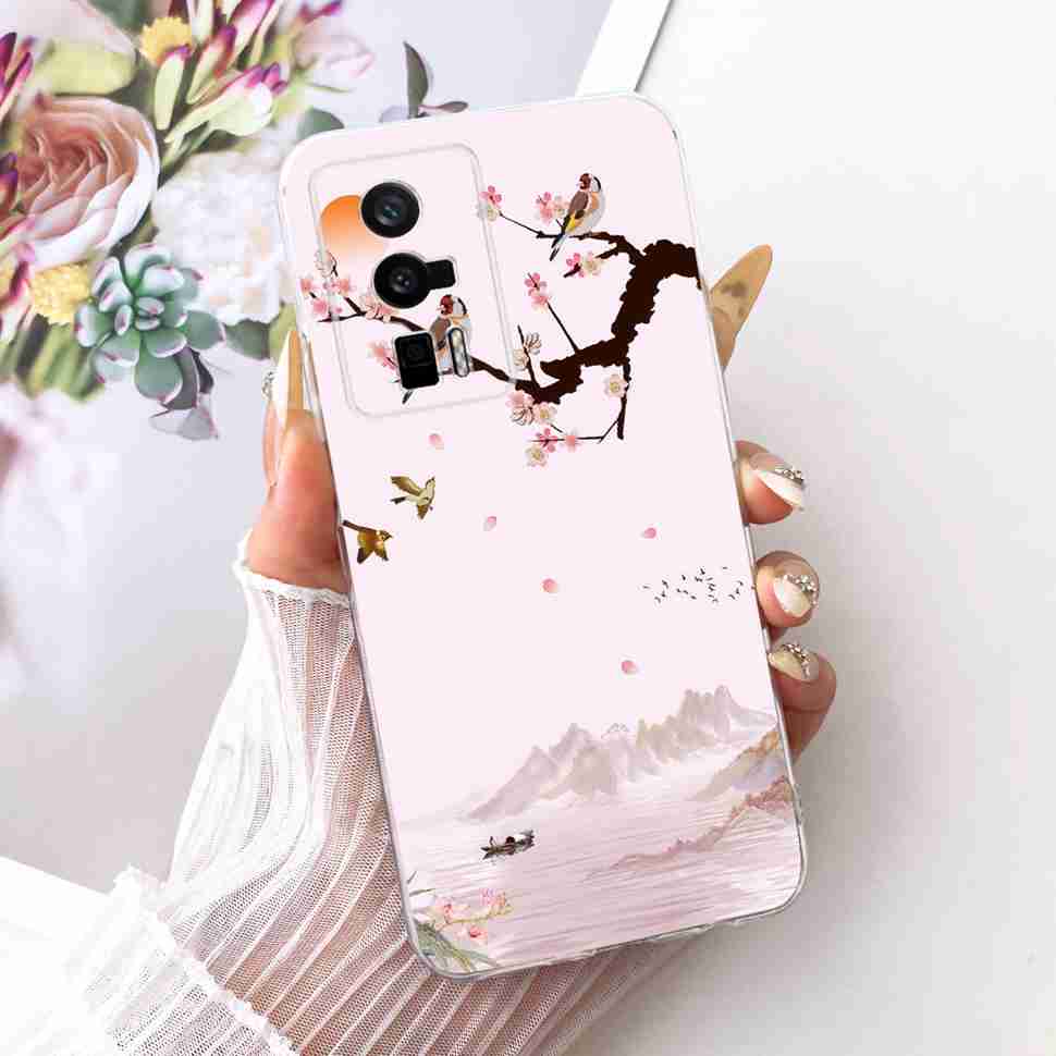 Für Redmi K60 k 60 5G Hülle Einfaches Cartoon-Design Silikon TPU Rückabdeckung Für Redmi K60 Pro 5G 22127RK46C Handy-Schutzhüllen