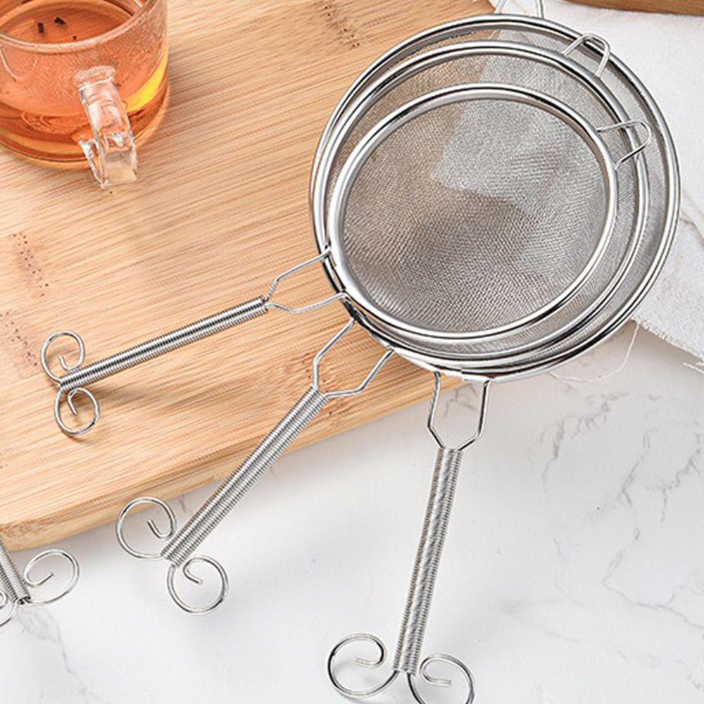Nerezový drátěný filtr s jemným sítem na mouku, síto na drátěné pletivo, filtr na kávu Matcha