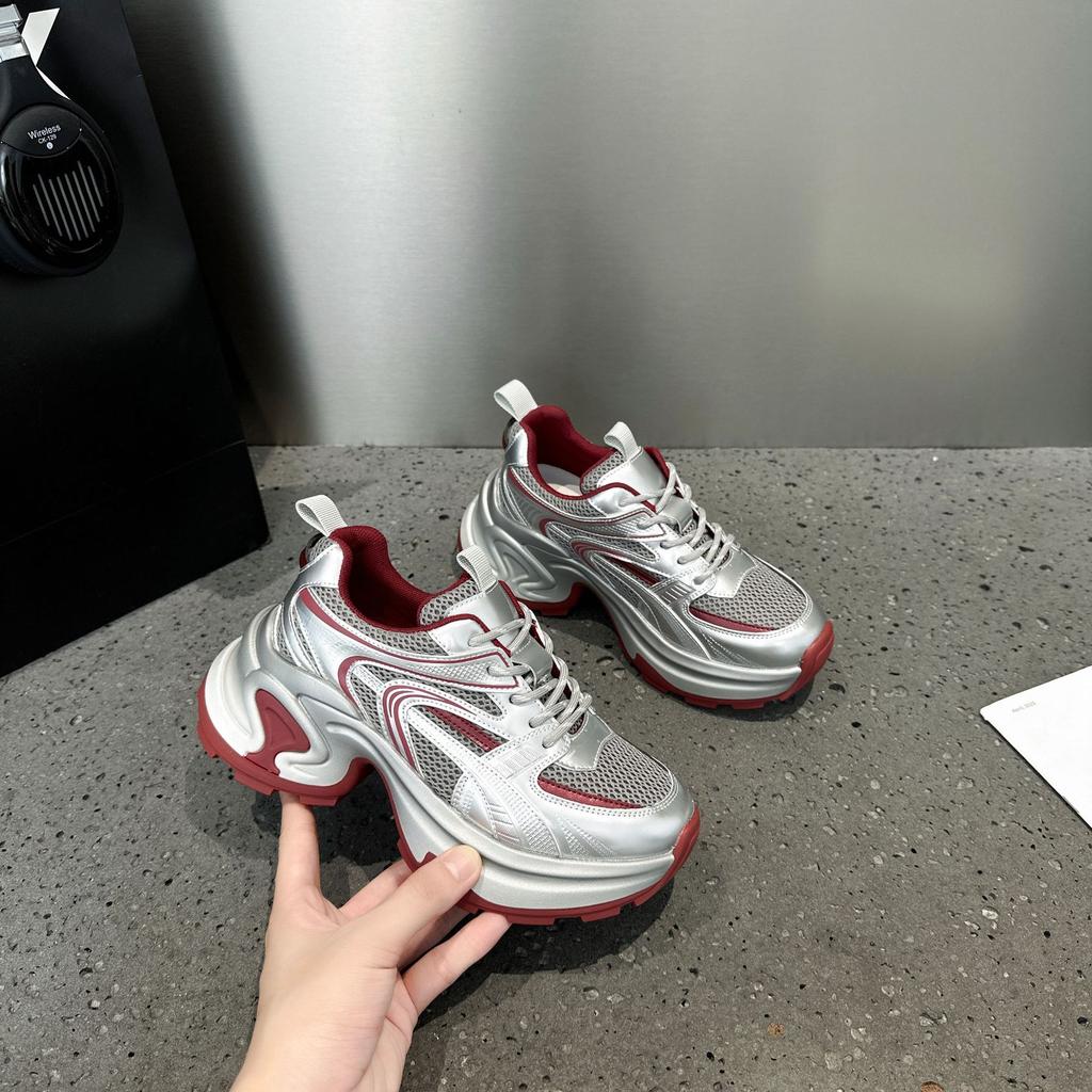 Dad shoes women's new I sports style casual shoes platform mesh breathable running shoes