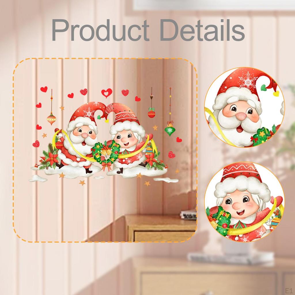 Christmas Santa Claus Sticker Wall Decal PVC,Wall Art,Window Decal,Merry