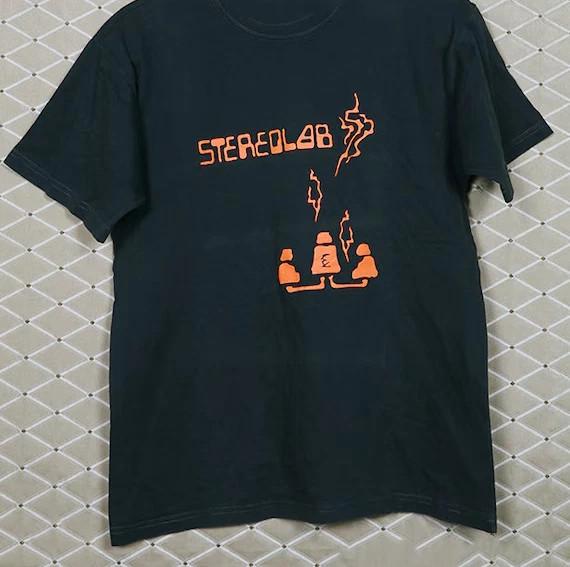 Stereolab band Graphic Black Cotton T Shirt Full Size S-5XL Unisex T-Shirt S