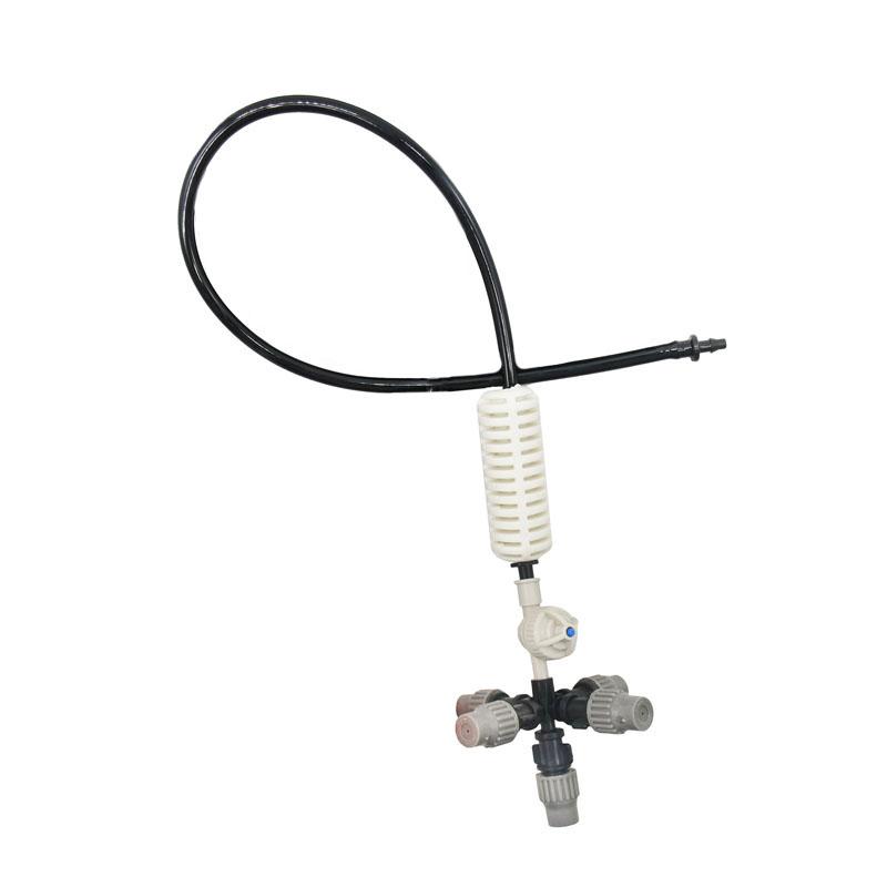 Greenhouse Hanging Anti Drip Misting Nozzle Cross Atomizing Sprinkler Nozzle Watering Water Spray To Garden 1Set серый