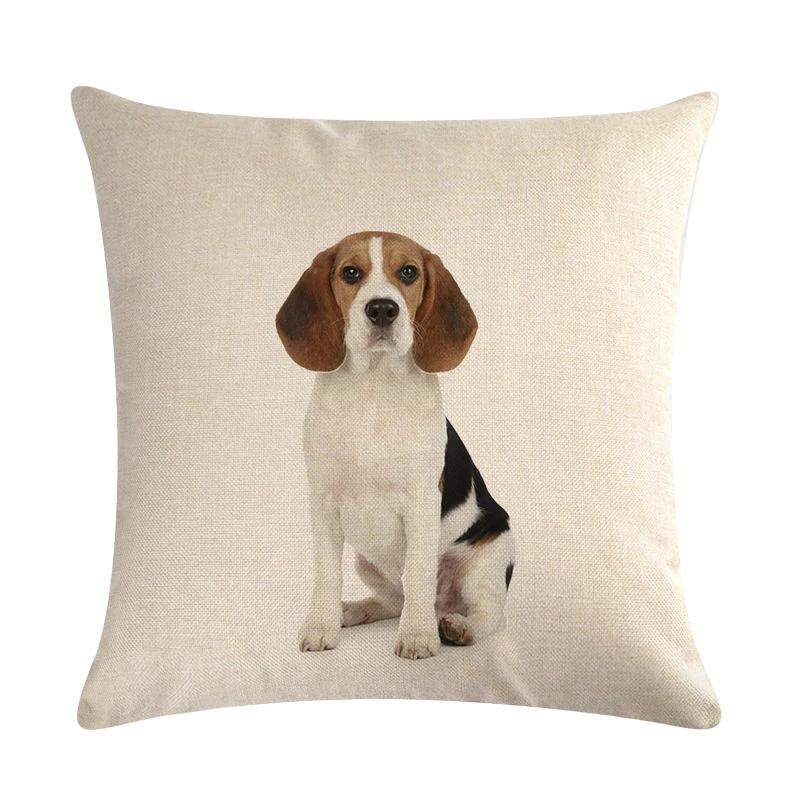 Mops Haustier Hund Muster Baumwolle Leinen Überwurf Kissen Kissenbezug Auto Haus Sofa Bett Dekorative Kissenhülle Funda Cojin