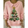 Womens Oversized Long Sleeve Crewneck Sweatshirt 2025 Fall Casual Pullover With 3D Print Acrylic Fabric