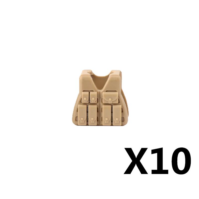 MOC Militärfigur Zubehör Bausteine Alpha SWAT Helm Weste Rucksack Knieschoner Nachtsichtgeräte Steine Spielzeug K017