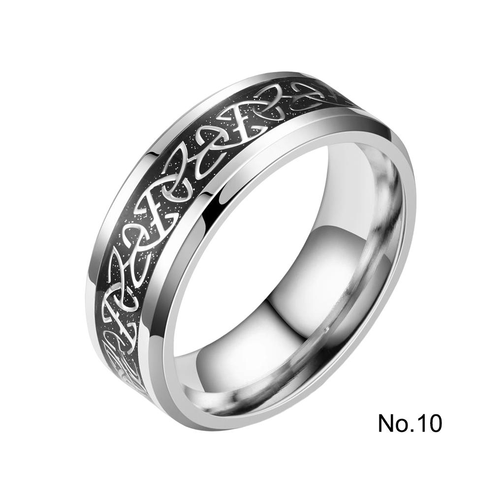 Female Fashion Ring Men Wide Stainless Ornament Jewelry Band Steel Presents Lady Engrave Engagement Charm Multi-Sizes