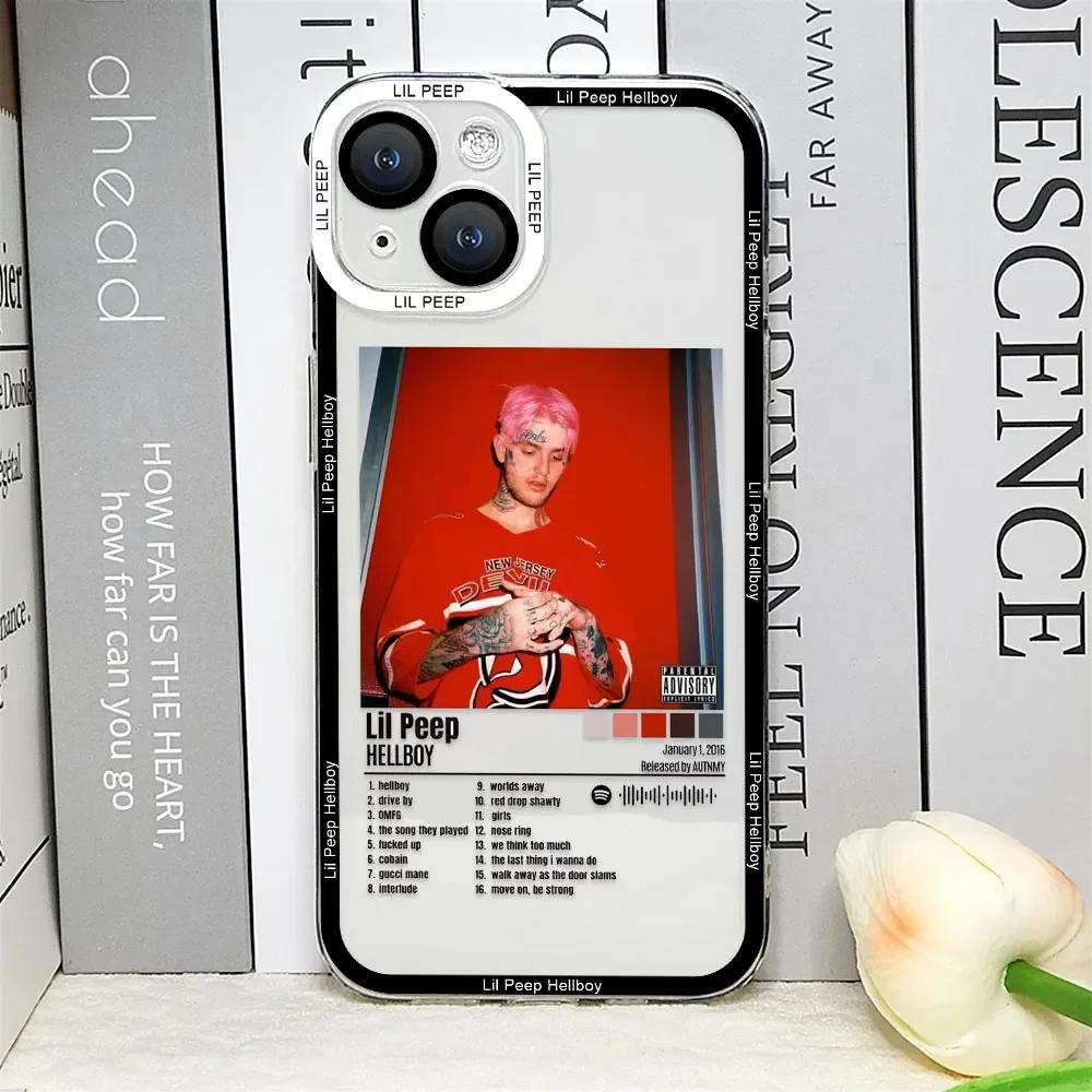 כיסוי טלפון Lil Peep Hellboy Love לאייפון 16 15 14 13 12 11 Pro Max Mini 7 8 15Plus SE2 X XS MAX כיסוי רך שקוף Fundas