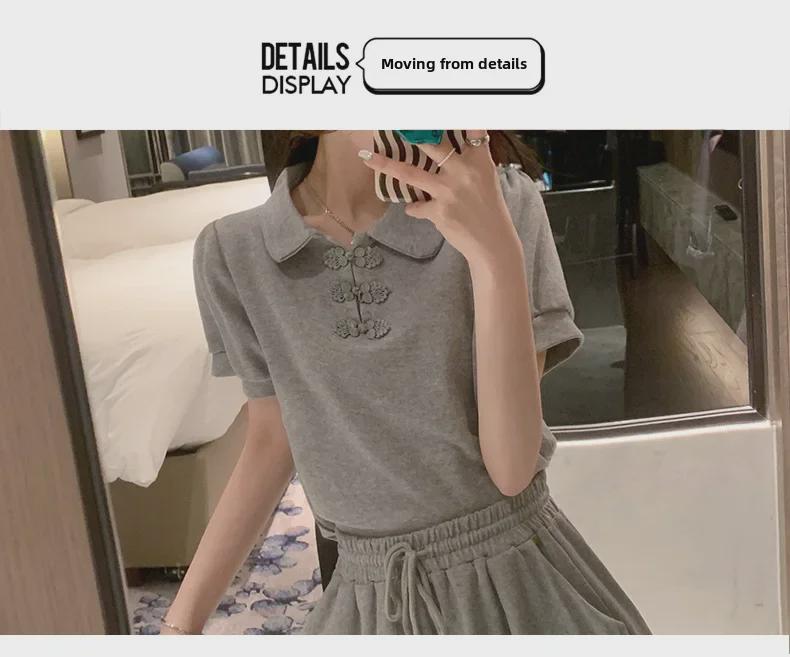 Summer Sports Suit: Stylish, Youthful, and Playful Two-Piece Set with Short Sleeves and Shorts