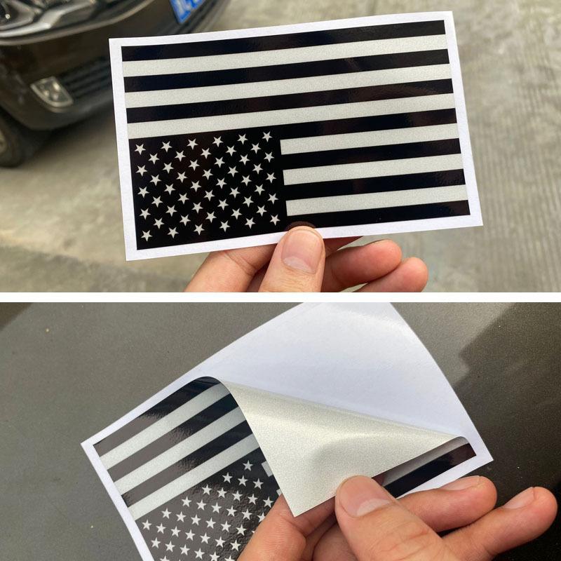 1 par bilklistremerker reflekterende bil motorsykkel eksteriør USA USA nasjonalt flagg PVC bilklistremerker