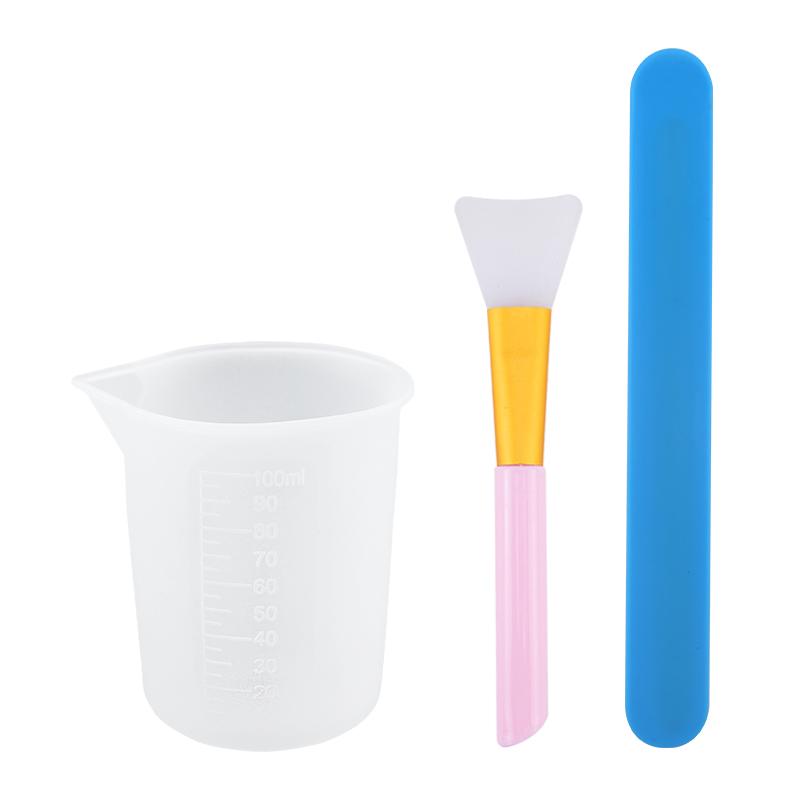 Mixing Resin Tool Kit Reusable Silicone Popsicle Scaled Silicone Cups Sticks for Making DIY Crafts Mixing, Resin, Epoxy, Liquid