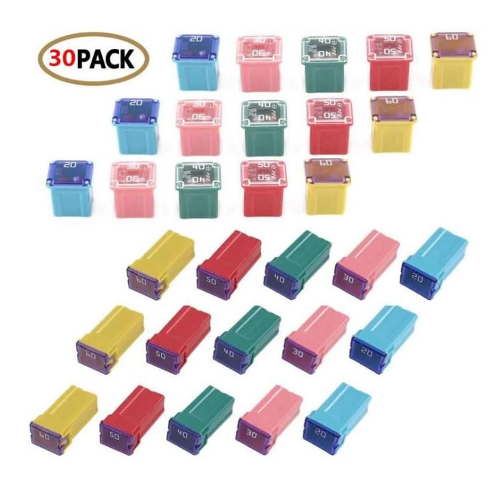20A - 60A PAL Fuse Mini ABS Copper Long Female Fuse FMX PAL Box Fuse Kit