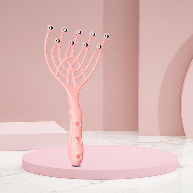 Head Massager Scalp 9 12 Claws Neck Comb Roller 9 Finger Steel Ball Hand Held Relax Spa Hair Care in Home