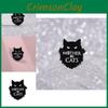 Trendy Black Cat Character Brooch Pin For Fashionable Hat And Clothing Decoration