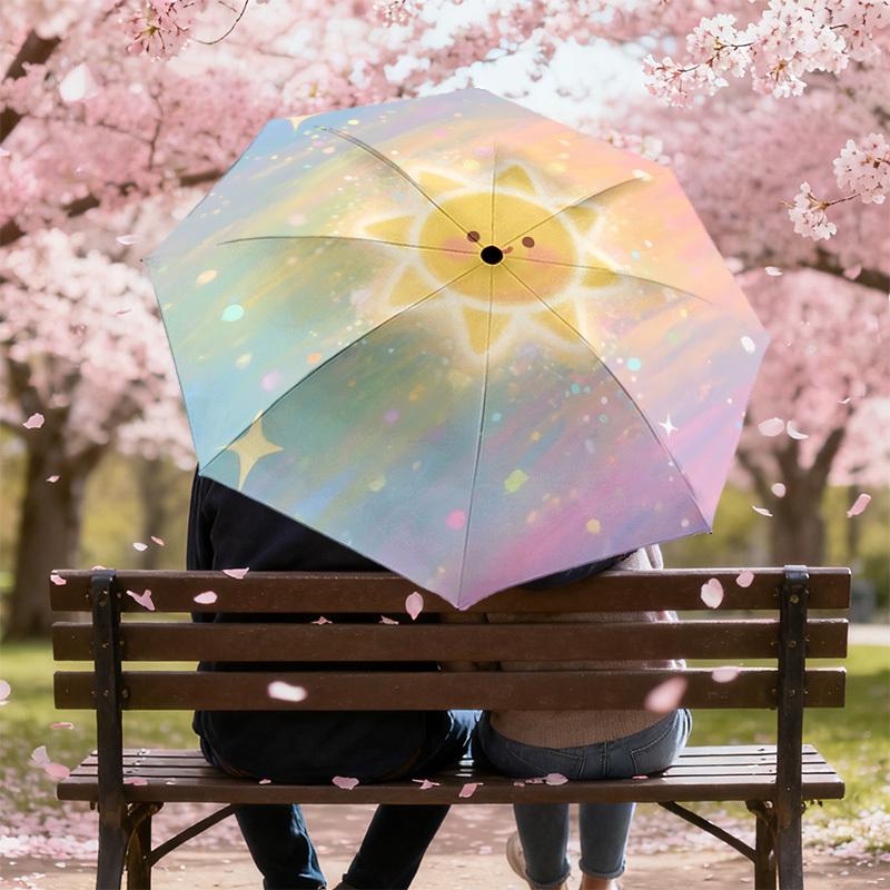 Rainbow Sunshine Umbrella: A Delightful, Auto Opening Protection for Outdoor Adventures and Travel Essentials 206