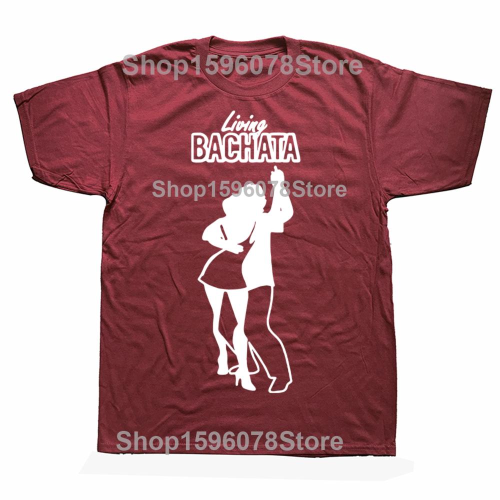 Novinka Living Bachata Tričko Pánské Krátký Rukáv Euro Velikost Streetwear Hip Hop Tanec Milovník Potisk Trička Top Trička
