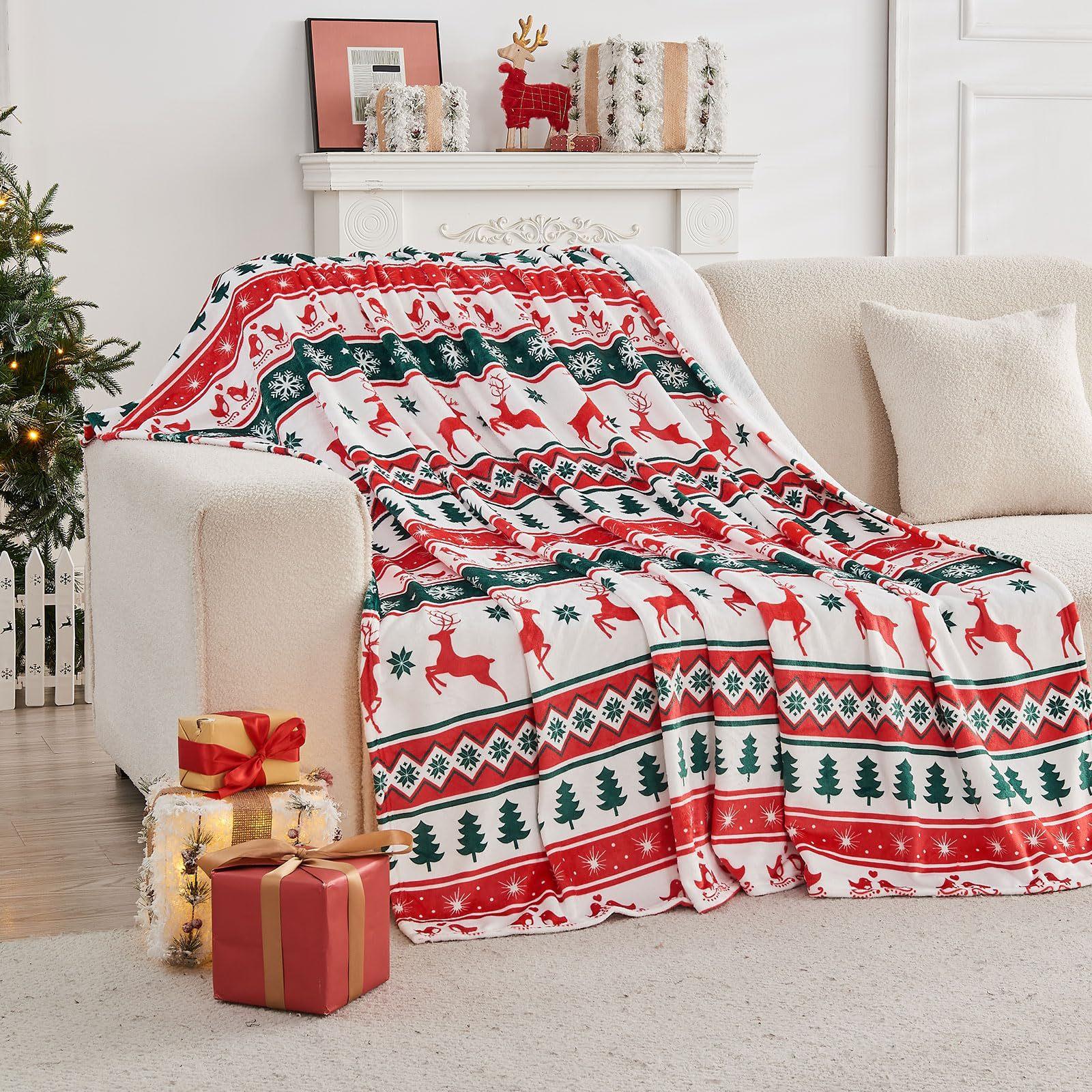

Clown Christmas Pattern Printed Blanket for Sofa Bed Travel Camping Living Room Office Conditioning Blanket 75x90cm
