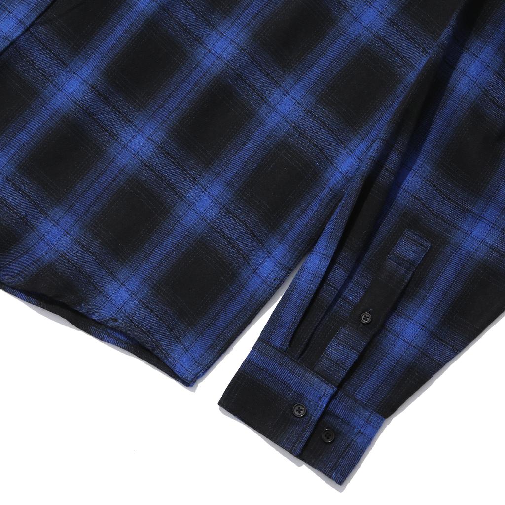 INTERCREW Flannel Yarn-Dyed Multi-Check Shirt D Blue Itz1Yc02Adb