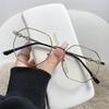2PCS Anti Radiation Eyeglasses Polygon Frame Sunglasses for Men Women Computer Eyewear