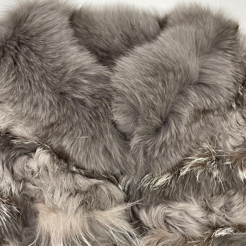 Diagram 04390201 Gray Lamb Fur x Fox Fur Jacket Jacket 36 grayUsed
