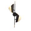 Artistic Leaf Shaped Kinkiet, Wrought Iron Personality, Custom Shaped Wall Lamp for Corridor, Exterior Black and Interior Golden Tricolor Light