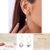 Summer Shell Pearl Drop Earrings For Women With Alloy And French Asymmetric Design