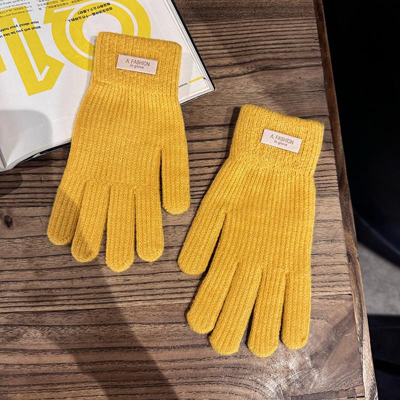 Winter Knit Touchscreen Gloves For Women With Thick Fleece Linings For Cold Weather