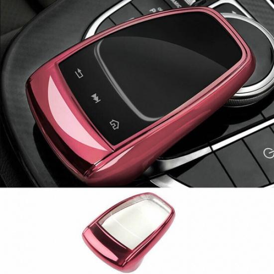 ABS Pink Central Console Multimedia Cover Trim 1X Fit For Benz C-Class 2015-2018