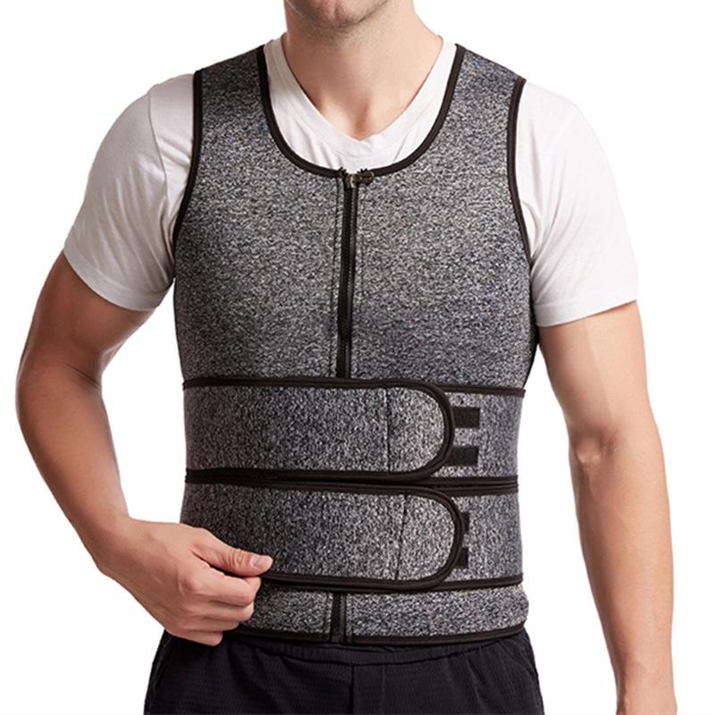 Men's Sweat-Wicking Vest: Intense Fitness Body Shaper with Double Waistband for Tummy Control and Summer Sweat Management