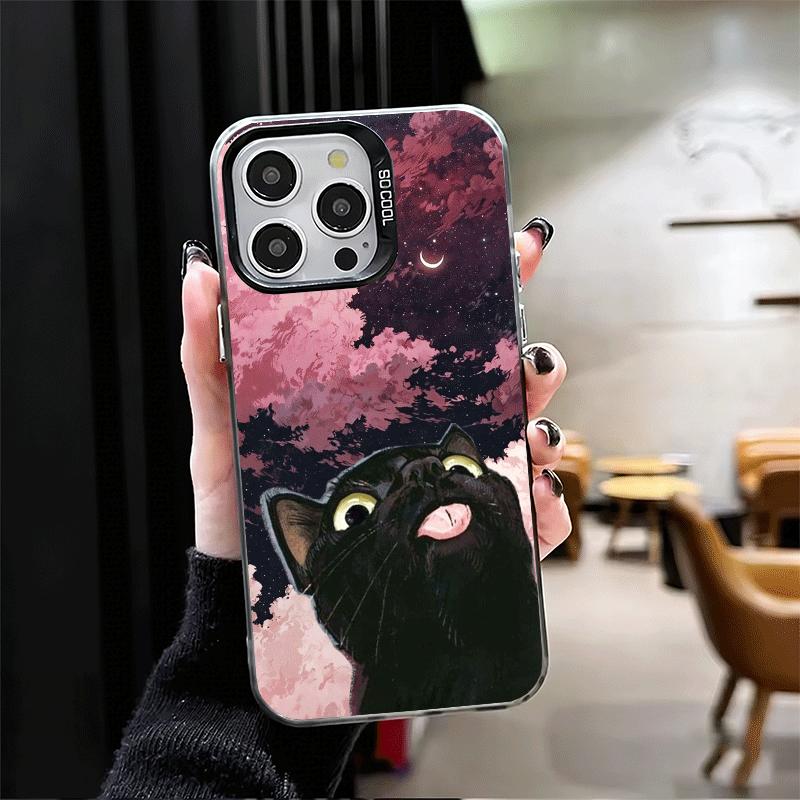 Cat Cute Kitten Cartoon Shockproof Phone Case for iPhone 17 Air 16 16E 15 Pro Max 14 Plus 13 Mini 12 Back Cover Anti Fall Fundas
