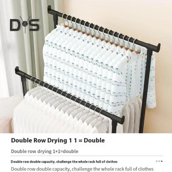 Modernes modulares Lagerregal für Kleiderbügel, stark belastbar, einfach zu montieren, Kleiderbügel mit Doppelstange