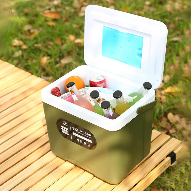 Tragbare 15L Kühlbox Hochleistungs-Isolierbox Mit Langzeit-Konservierung Persönliche Eisbox Für Zuhause Camping Reisen
