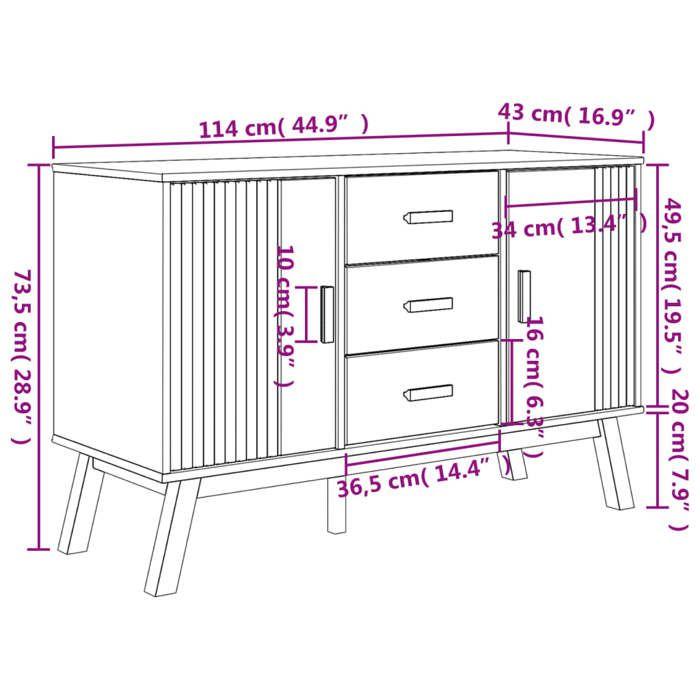 VidaXL Buffet, Armoire avec Tiroir et Porte, Garde-robe avec Pieds, Meuble de Rangement avec Compartiment, Moderne, Marron 358597