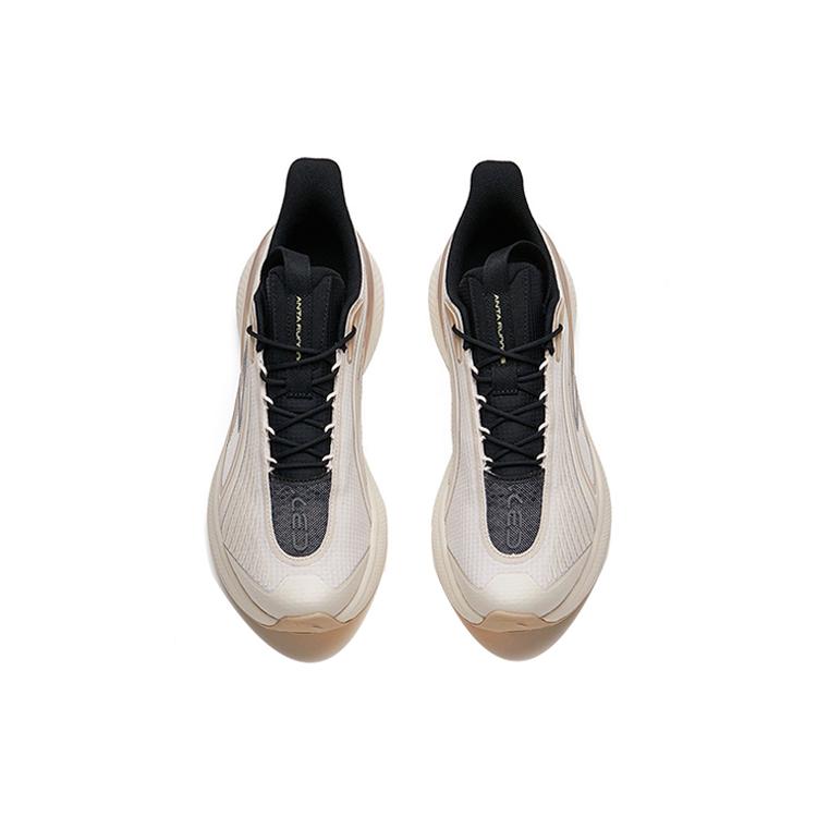 New Anta C37 2.0 Anti Slip Wear Resistant Breathable Cushioning Coverage Low Top Running Shoes Men's Apricot 112135537R-2