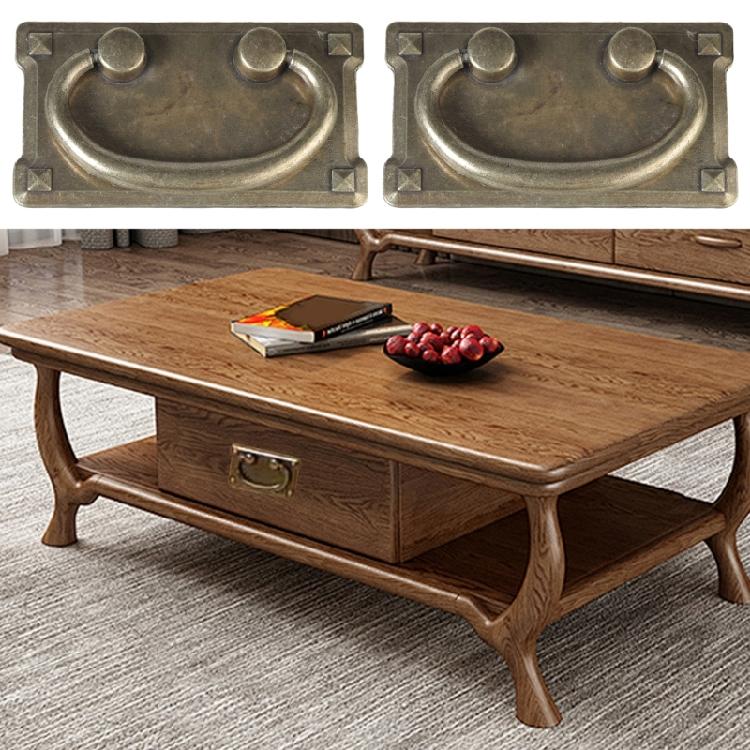 2Pcs Furniture Drawer Decorative Handle Zinc Alloy Dressers Knob Vintage Cabinet Pull Rings Hardware Easy To Install