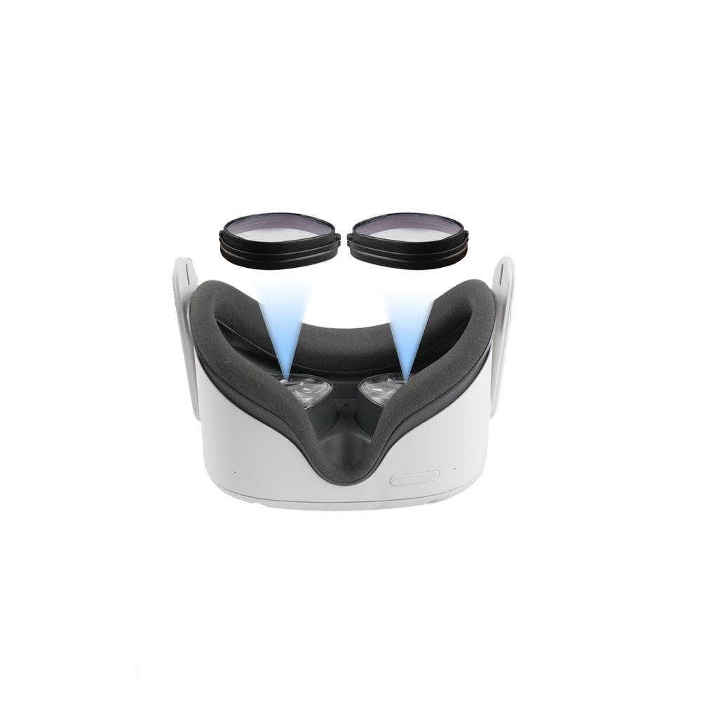 1Pair Black Eyeglass Magnetic Frame for Quest 2 VR Anti-blue Light Lens Anti-blue Glasses for Protection