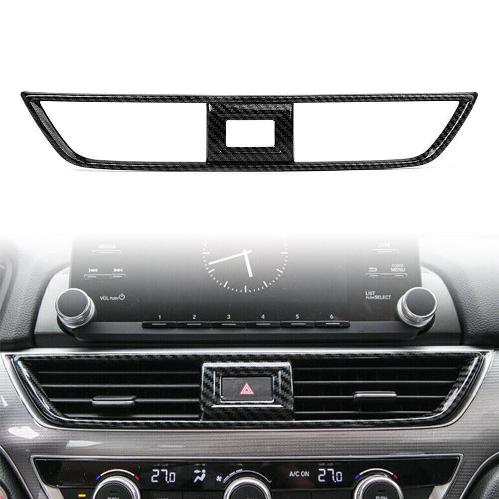 Console Middle Air Outlet Panel Trim Fit Honda Accord 10th 18-21 Carbon Fiber