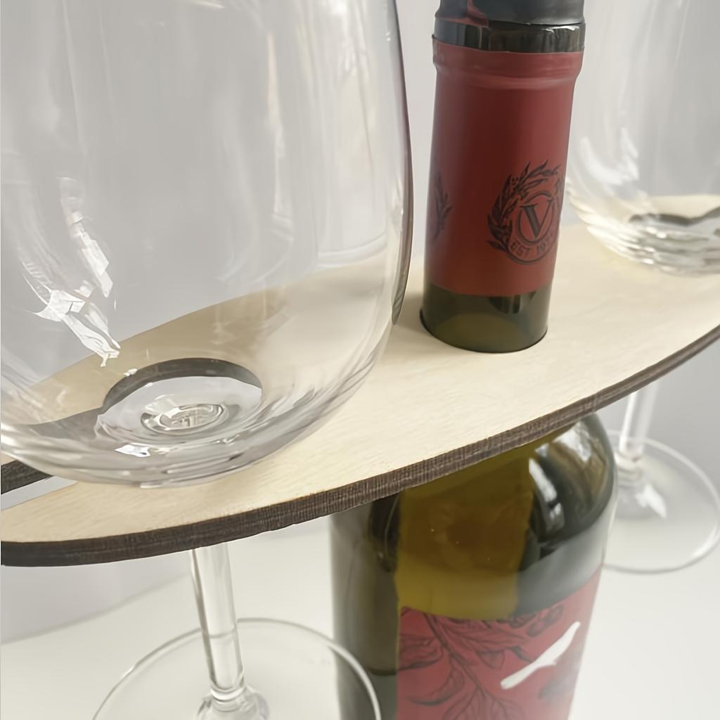 1/3pc Stackable Wooden Wine Rack Space-Saving Glass Cup Holder for Wine Enthusiasts Home Living Room Bar Display Wine Bottle Rac
