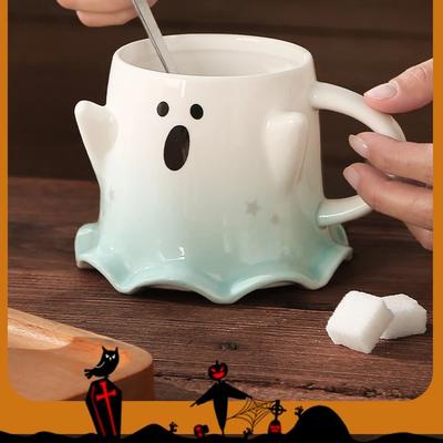 Kaffeetasse Keramiktasse Becher 300ml Wasserbecher Halloween-Geschenk Festival-Dekoration Getränk Cartoon Niedlich