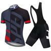 Men Women Cycling Jersey Bib Shorts Set Breathable Mesh Quick Dry Bike Riding Outfit