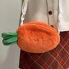 Rabbit Plush Toy Fluffy Carrot Shoulder Bag Cute Things Kawaii Cartoon Animal Plushie Doll Holiday All Match Bag Birthday Gift