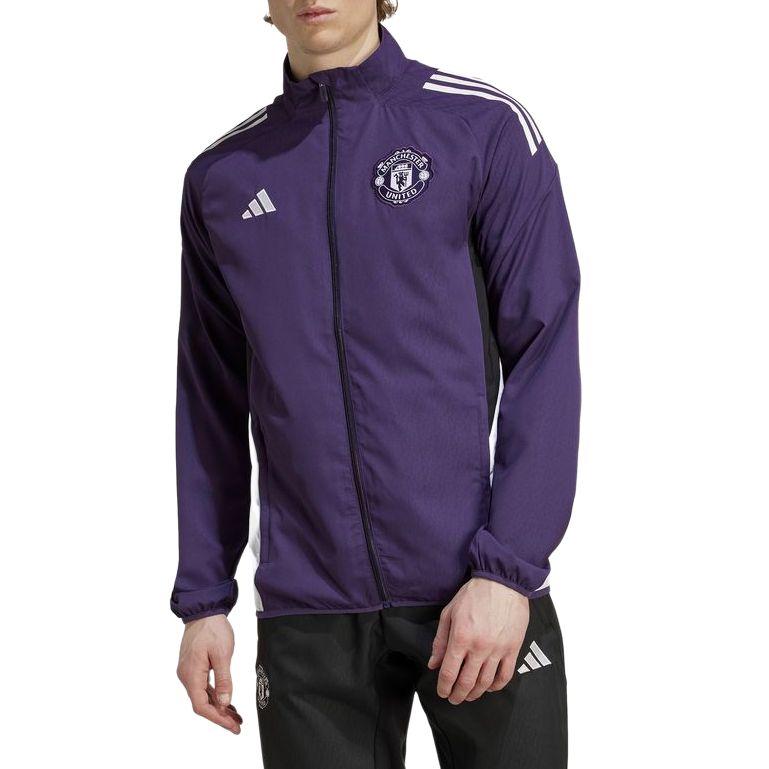 Adidas Manchester United Tiro 2025/26 Season Football Moisture-Wicking Woven Athletic Zip-Up Jacket Men jackets JP3107