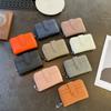 First-layer Cowhide Organ Multi-card Card Bag Women's Cover Zipper Change Purse Leather ID Clip Short