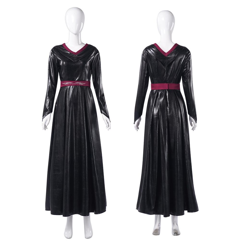 Halloween Costume Leather Girls Dress Medieval Renaissance Fashion Fans Retro