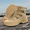 Men's Tactical Mid-Top Desert Hiking and Hunting Boots - Outdoor Mountaineering, Exploration, and Rescue Footwear, Large Size Available