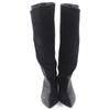 Great HERMES Knee-high boots Ilona black leather Women 36 232007Z Used