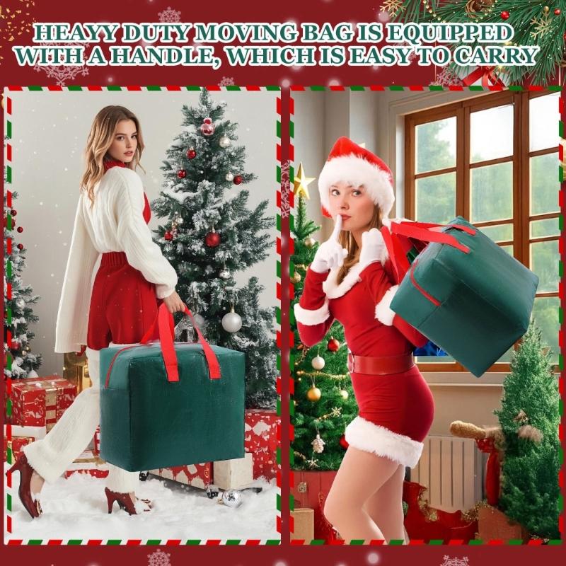 Holiday Decoration Organizers Large Capacity Christmas Accessory Storage Bag Waterproof PE Designs