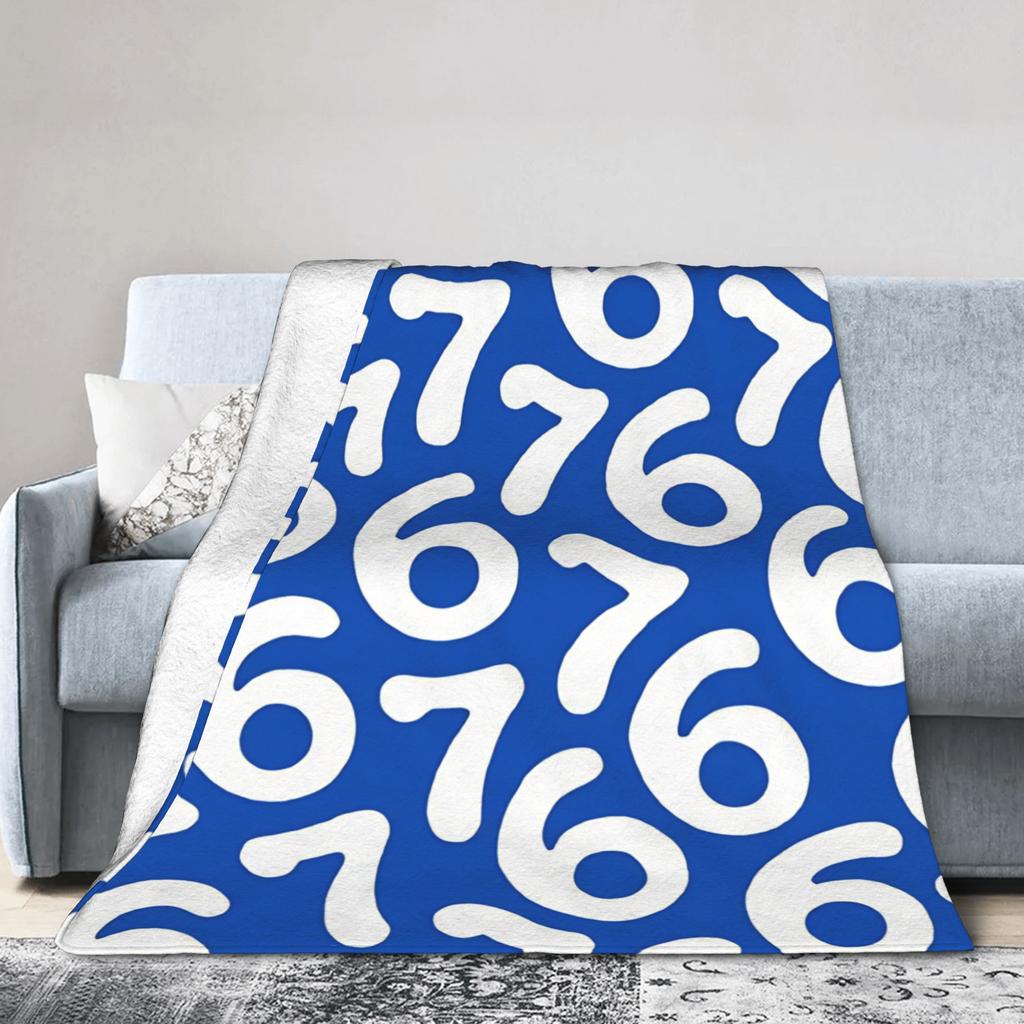 67 Six Seven Los Angeles Dodgers Blankets Fuzzy Funny Soft Throw Blankets for Chair Covering Sofa Spring Autumn,
