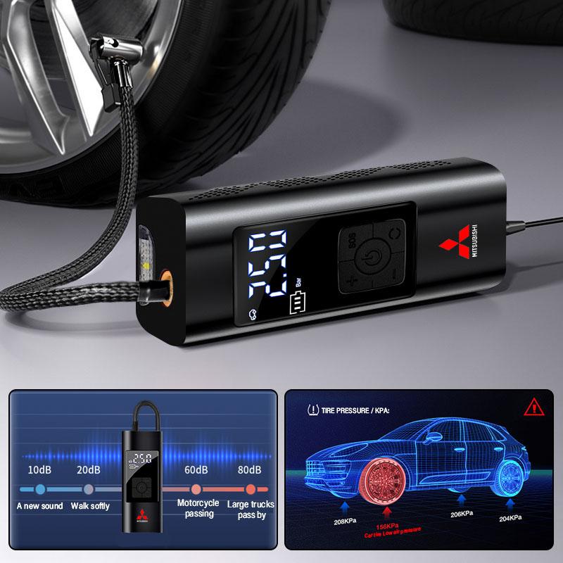 Car Tire Inflator Smart Digital Inflatable Pump Bicycle Boat Air Pump For Mitsubishi Outlander Lancer 10 9 ASX RALLIART Eclipse L200 Pajero